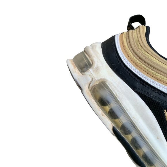NIKE Air Max 97 Metallic Gold Black White Size 5 - Picture 13 of 13